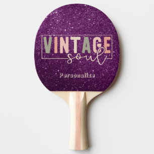 Raquette De Ping Pong Citation Soul vintage Couleurs rétro Parties scint