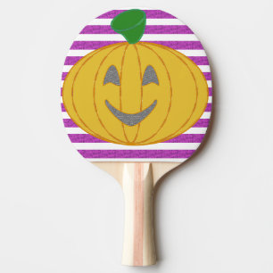 Raquette De Ping Pong Citrouille orange moderne grande et heureuse