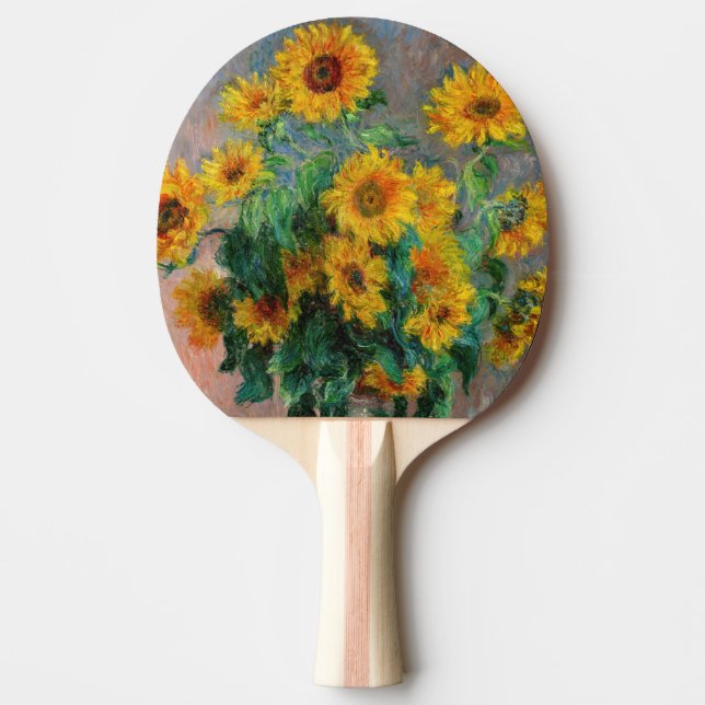 Raquette De Ping Pong Claude Monet - Bouquet de tournesols (Devant)