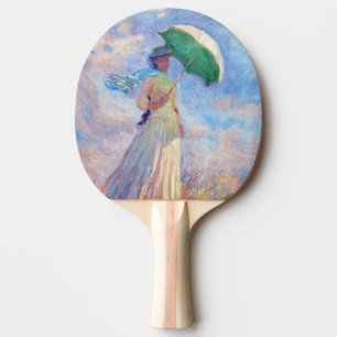 Raquette De Ping Pong Claude Monet - Femme à l'ombrelle tournée vers la