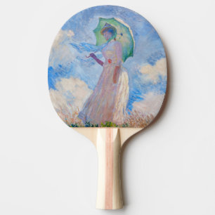 Raquette De Ping Pong Claude Monet - Femme avec Parasol face à gauche