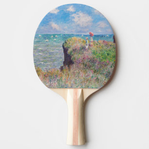 Raquette De Ping Pong Claude Monet - Promenade sur la falaise à Pourvill