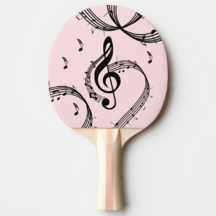 Raquette De Ping Pong Climacic G Clef Music Rose