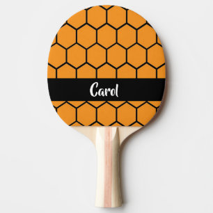 Raquette De Ping Pong Clôture noire en orange