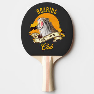 Raquette De Ping Pong Club Aventure Crépuscule Rétro Tigre à Sabre