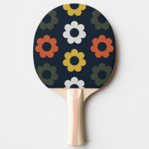 Club Rétro des Années Soixante-Dix Motif Fleur Tab