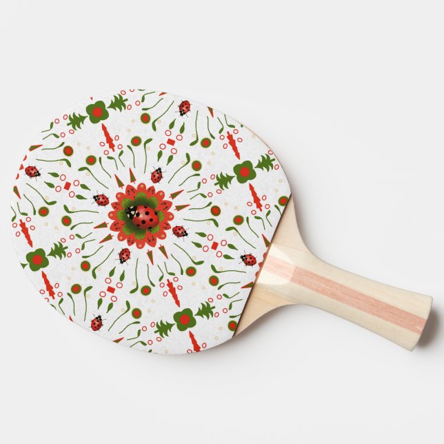 Raquette De Ping Pong Coccinelle de Noël (Côté)