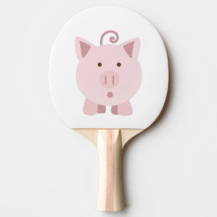 Raquette De Ping Pong Cochon mignon surpris