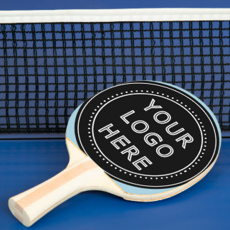 Raquette De Ping Pong Code QR noir élégant et élégant