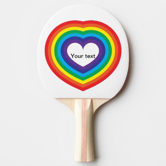 Raquette De Ping Pong Coeur d'arc-en-ciel (Devant)