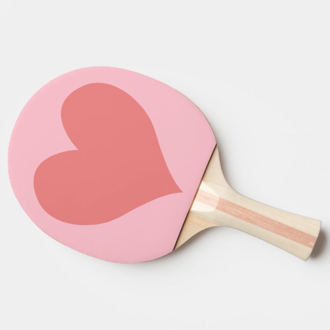 Raquette De Ping Pong Coeur de corail rose et clair (Côté)
