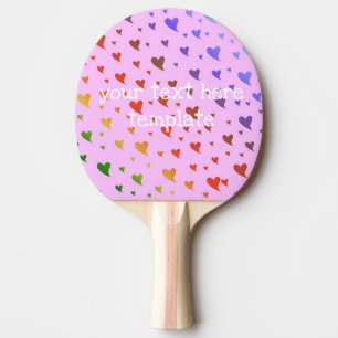 Raquette De Ping Pong cœur rose, amour, valentin, forme, symbole, romant