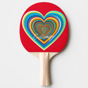 Raquette De Ping Pong Coeur valentin multicolore Thunder_Cove