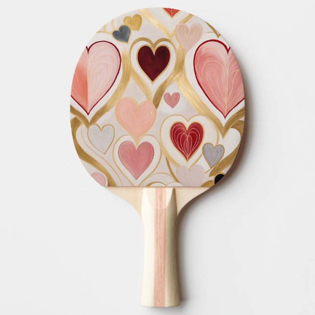 Raquette De Ping Pong Coeurs d'amour (Devant)