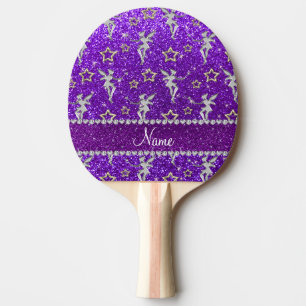 Raquette De Ping Pong coeurs et points pourpres stripe6.png de parties