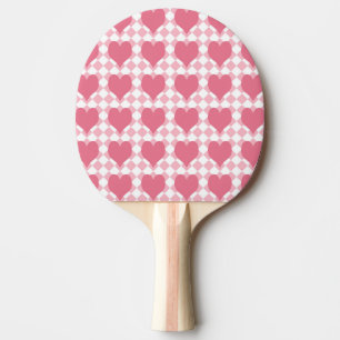 Raquette De Ping Pong Coeurs roses