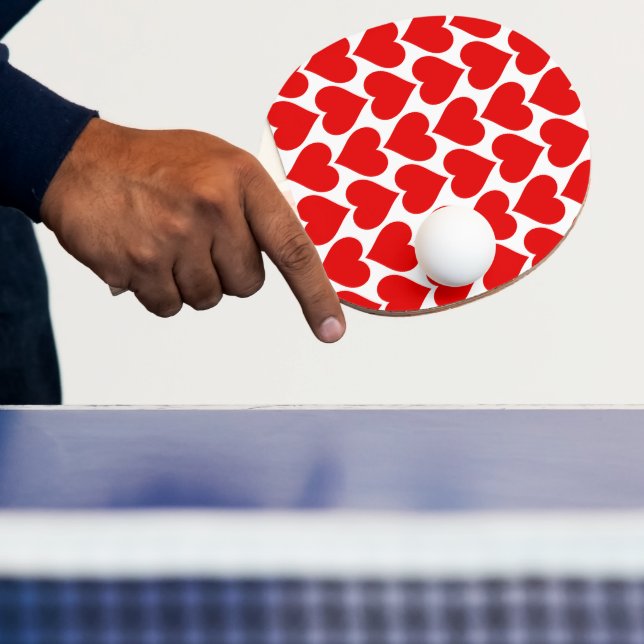 Raquette De Ping Pong Coeurs rouges Motif, Romantique, Amour (Insitu)