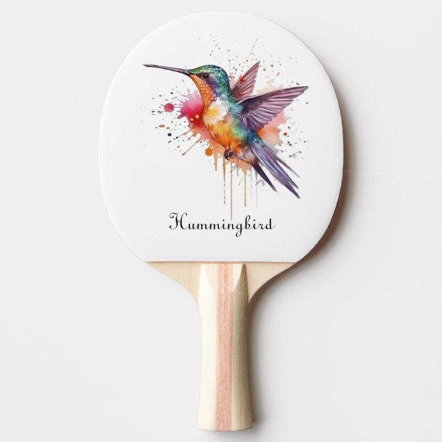 Raquette De Ping Pong Colibri exotique en vol (Devant)