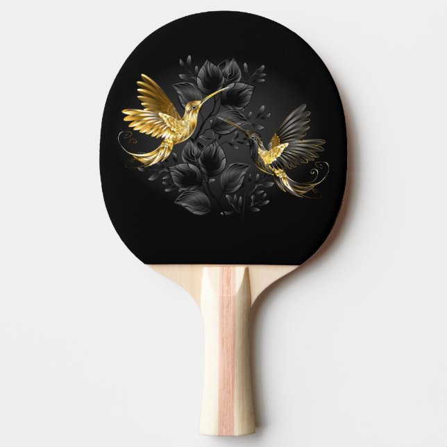 Raquette De Ping Pong Colibri noir et or (Devant)