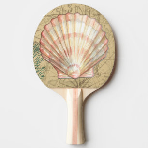 Raquette De Ping Pong Collage côtier de carte