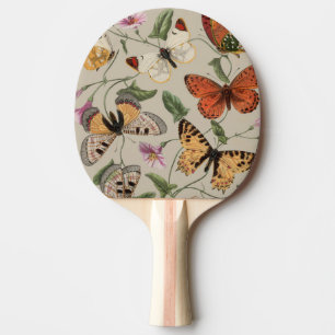 Raquette De Ping Pong Collection de la papillon Moth Nature Dessin
