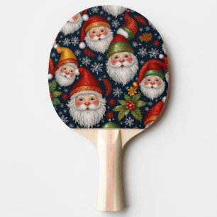 Raquette De Ping Pong Collection Noël vintage du Père Noël