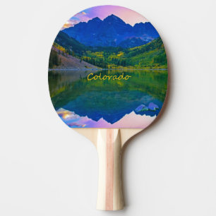 Raquette De Ping Pong Colorado Montagnes Rocheuses et le lac