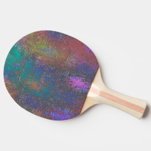 Raquette De Ping Pong Coloré de brillance à peau lisse, taches vieilles