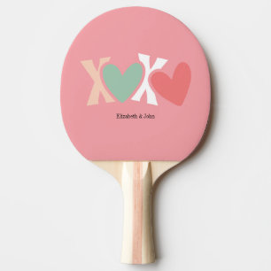 Raquette De Ping Pong Coloré "XOXO" Saint-Valentin  