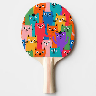 Raquette De Ping Pong Colorful cats