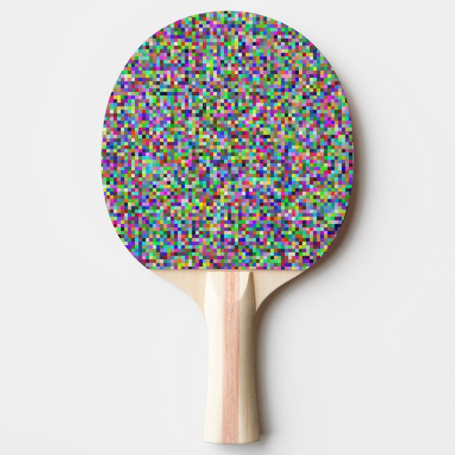 Raquette De Ping Pong Colorful Pixel Squares Background Pattern (Devant)