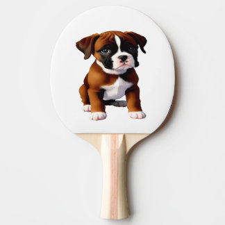 Raquette De Ping Pong Coloriage chiot Boxer fauve