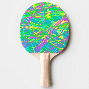 Raquette De Ping Pong Coloriez Mes Rêves Motif Gribouillage Expressif Ar
