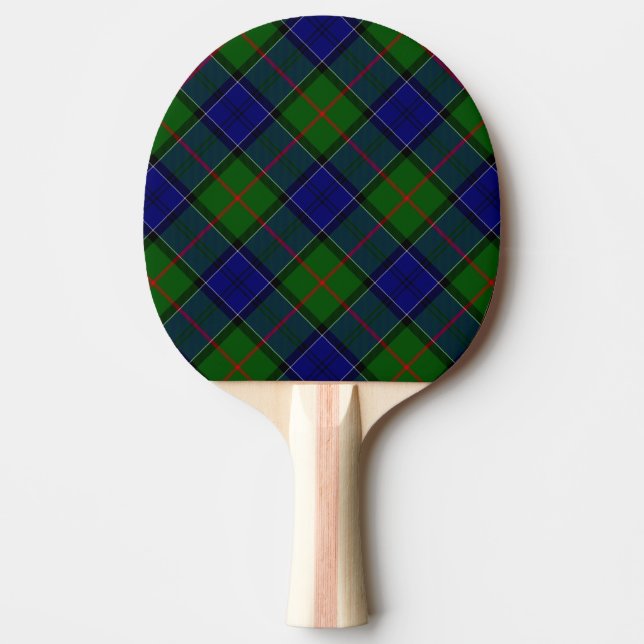 Raquette De Ping Pong Colquhoun tartan bleu vert plaid (Devant)