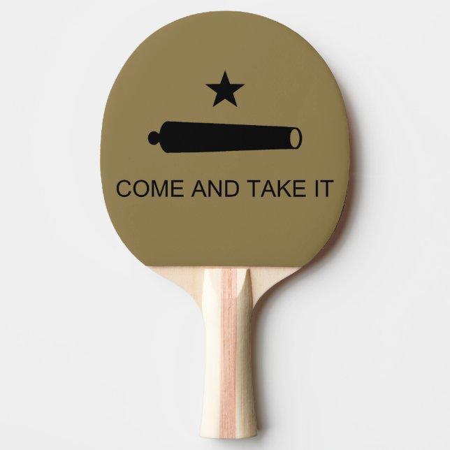 Raquette De Ping Pong Come & Take It ! Flag de Texas State (Devant)