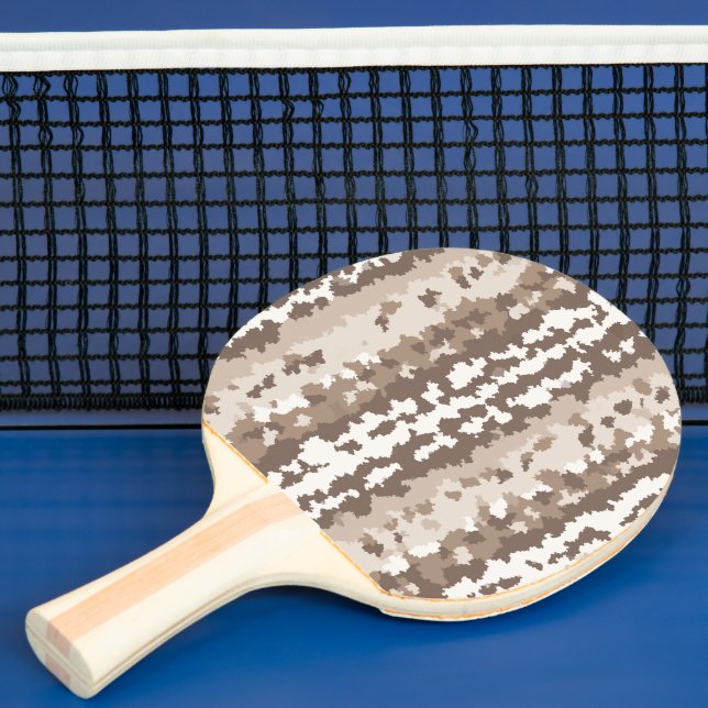 Raquette De Ping Pong Conception Abstraite Irrégulière Camo Terre Neutre (Insitu)