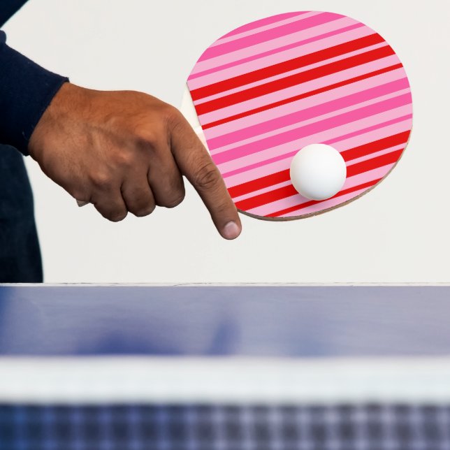 Raquette De Ping Pong Conception de bandes verticales rose bubble gum ro (Insitu)