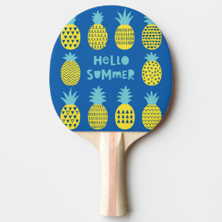 Raquette De Ping Pong Conception de carte Vintage ananas amusante