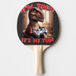Raquette De Ping Pong Conception de citation de joueur de T-Rex drôle