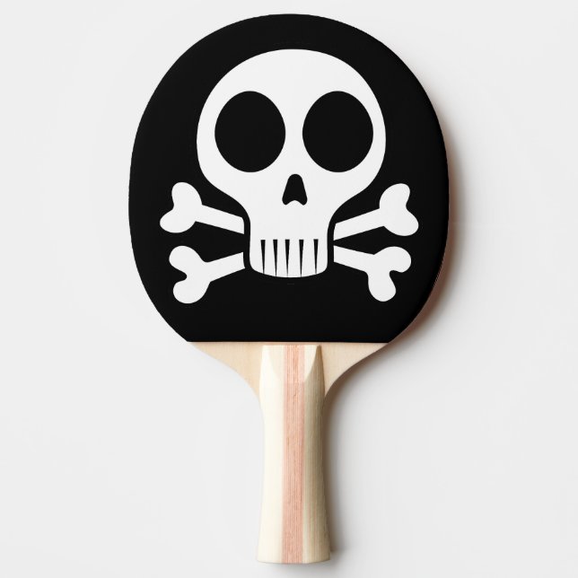 Raquette De Ping Pong Conception de crâne de pirate (Devant)