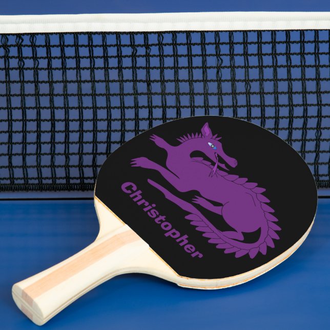 Raquette De Ping Pong Conception de dragon violet (Insitu)