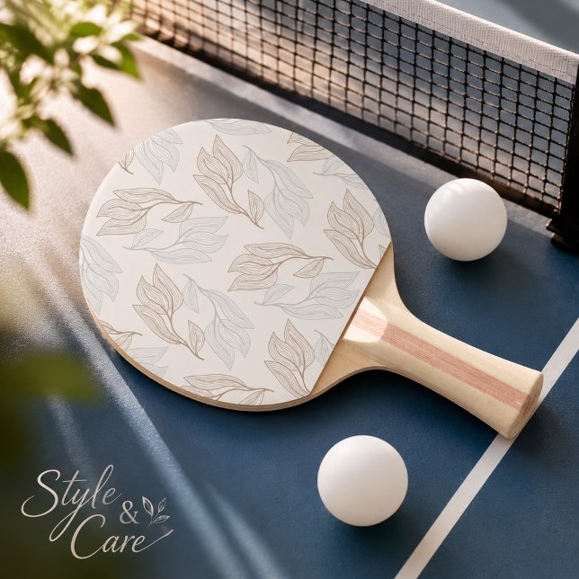 Raquette De Ping Pong Conception de feuille abstraite organique (Organic Abstract Leaf Design Ping Pong Paddle)