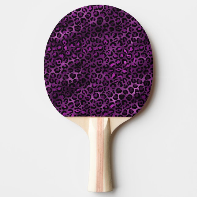 Raquette De Ping Pong Conception de la série Leopard violet et or 3 (Devant)