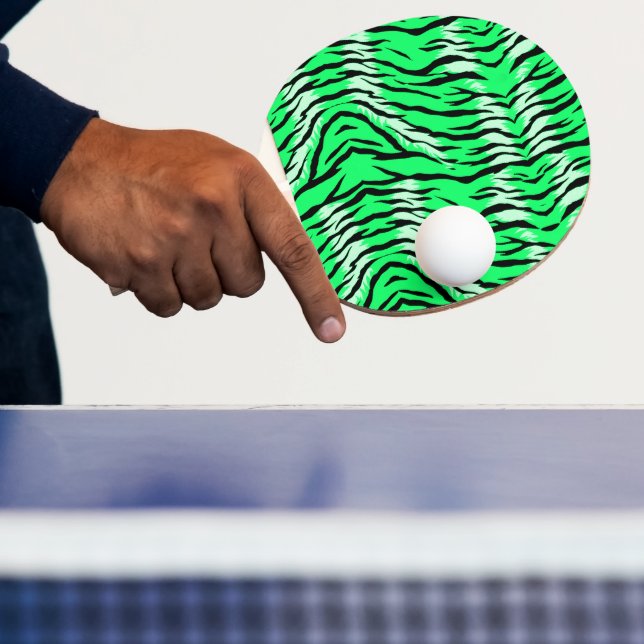 Raquette De Ping Pong Conception de motif de peau d'animal Tigre vert  (Insitu)
