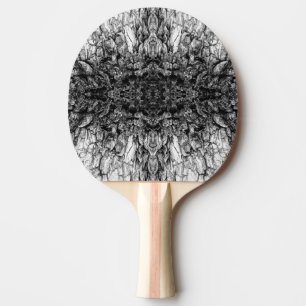 Raquette De Ping Pong Conception de motif de photo en noir et blanc d'éc