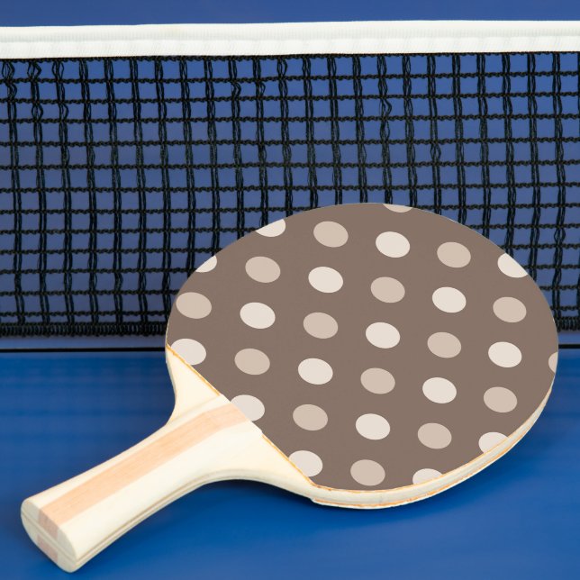 Raquette De Ping Pong Conception de points marrons neutres de Terre  (Insitu)