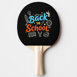 Raquette De Ping Pong Conception de typographie colorée pour la rentrée