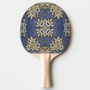 Raquette De Ping Pong Conception de William Morris Tulipe Saules Bleu et