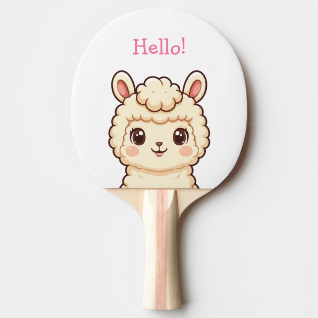Raquette De Ping Pong Conception d'illustration de lama mignon (Devant)