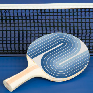 Raquette De Ping Pong Conception géométrique de style rétro vintage des
